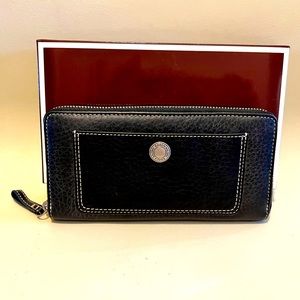 NWT Coach pebbled zip around wallet.